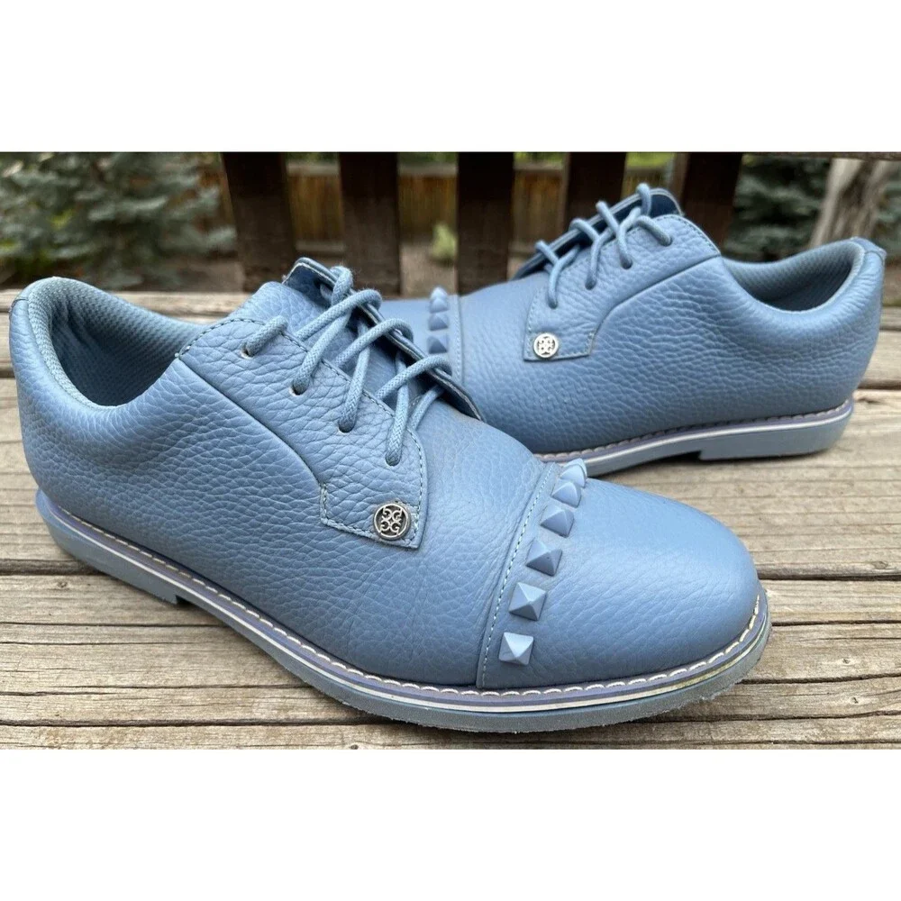 G/FORE Gallivanter Stud Cap Toe Women’s 7.5 Golf Shoes Blue *MISSING Insoles*